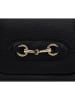 ORE10 Leren schoudertas "Limas" zwart - (B)20 x (H)15 x (D)8 cm