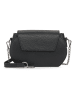 ORE10 Leder-Umhängetasche "Avesta" in Schwarz - (B)22 x (H)15 x (T)7 cm