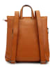 ORE10 Leder-Rucksack "Estro" in Hellbraun - (B)33 x (H)38 x (T)14 cm