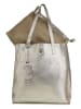 ORE10 Leder-Schultertasche "Ortega" in Gold - (B)33 x (H)38 x (T)15 cm