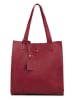 ORE10 Leder-Schultertasche "Ortega" in Rot - (B)33 x (H)38 x (T)15 cm