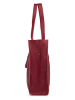 ORE10 Leder-Schultertasche "Ortega" in Rot - (B)33 x (H)38 x (T)15 cm
