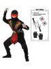 Carnival Party 10-częściowy kostium "Kombat Ninja" w kolorze czerwono-czarnym
