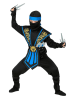 Carnival Party 10tlg. Kostüm "Kombat Ninja" in Blau/ Schwarz