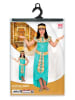 Carnival Party 5-delig kostuum "Egyptische Koningin" turquoise/goudkleurig