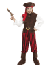 Carnival Party 6-częściowy kostium "Pirate of the Caribbean" w kolorze brązowo-czerwonym