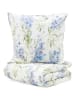 avance Perkal beddengoedset wit/blauw