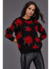 Milan Kiss Sweter w kolorze czarno-czerwonym