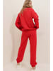 Chezalou Spodnie dresowe w kolorze czerwonym