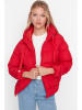 trendyol Doorgestikte jas rood