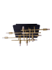 näve LED-Deckenleuchte "Ancona" in Schwarz/ Gold - (B)51 x (H)15 x (T)48 cm