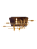 näve LED-Deckenleuchte "Ancona" in Schwarz/ Gold - (B)51 x (H)15 x (T)48 cm