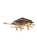 näve LED-Deckenleuchte "Ancona" in Schwarz/ Gold - (B)51 x (H)15 x (T)48 cm