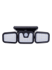 näve LED-Solar-Außenwandleuchte "Pacita" in Schwarz - (B)28 x (H)13,5 x (T)11 cm