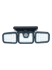 näve LED-Solar-Außenwandleuchte "Pacita" in Schwarz - (B)28 x (H)13,5 x (T)11 cm