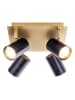 näve Deckenleuchte "Frida" in Gold/ Schwarz - (L)22 x (B)22 cm
