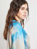 TAIFUN Bluzka w kolorze beżowo-niebieskim