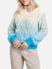 TAIFUN Pullover in Creme/ Blau/ Beige