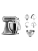 KitchenAid Küchenmaschine "Artisan" mit 2 Rührschüsseln in Silber - 4,8 l