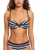 ESPRIT Bikinitop donkerblauw/wit