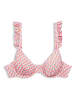 ESPRIT Bikini-Oberteil in Pink/ Weiß
