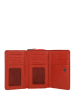 Wojas Leder-Geldbörse in Rot - (B)15 x (H)10 x (T)3 cm