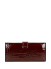 Wojas Leder-Geldbörse in Dunkelbraun - (B)19 x (H)9 x (T)3 cm