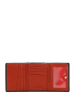 Wojas Leder-Geldbörse in Schwarz/ Rot - (B)10 x (H)7,5 x (T)2,5 cm