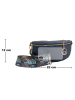 Lia Biassoni Leren schoudertas "Irpino" blauw - (B)23 x (H)12 x (D)2 cm
