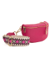 Lia Biassoni Leren schoudertas "Irpino" roze - (B)23 x (H)12 x (D)2 cm