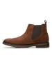 Clarks Leder-Chelsea-Boots "Paulson Up" in Braun