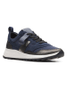 Clarks Skórzane sneakersy "DashLite Jazz" w kolorze czarno-granatowym