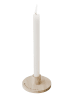 Eulenschnitt Kerzenständer in Natur - (H)4 cm