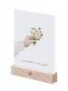 Eulenschnitt 2er-Set: Kartenständer in Natur - (B)10,5 x (T)1,5 cm