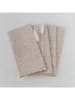 Eulenschnitt 4er-Set: Leinen-Geschirrtücher in Beige - (L)45 x (B)45 cm