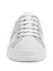Geox Skórzane sneakersy "Dpontoise" w kolorze srebrno-białym