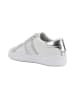 Geox Skórzane sneakersy "Dpontoise" w kolorze srebrno-białym