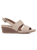 Geox Leren sleehaksandalen "Marykarmen" beige