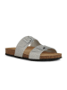 Geox Leren slippers "Brionia" zilverkleurig
