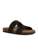 Geox Leren slippers "Brionia" zwart