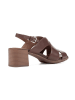 Geox Skórzane sandały "Dmarykarmen" w kolorze brązowym