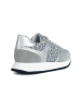 Geox Sneakersy "Doralea" w kolorze srebrno-szarym ze wzorem