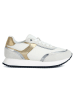 Geox Sneakersy "Ddoralea" w kolorze złoto-srebrno-białym