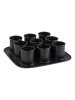 Zenker 9-delige set: mini-taartjes bakblik zwart - (B)30 x (H)11,5 x (D)30 cm
