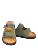 Moosefield Leren slippers olijfgroen