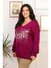 Lacony Paris Sweter "Sally" w kolorze śliwkowym
