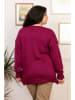 Lacony Paris Sweter "Sally" w kolorze śliwkowym