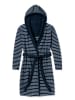 Schiesser Badjas donkerblauw/wit