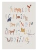 Sebra Kunstdruck "Deutsches Alphabet - Nightfall" in Beige - (B)50 x (H)70 cm