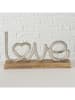 Boltze 2-delige set: decoratieve objecten "Love Home" naturel/zilverkleurig